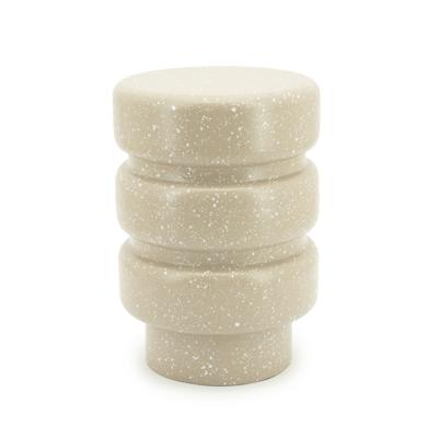By-Boo Ronde Bijzettafel 'Spatter' 30cm, kleur Taupe