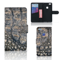 Huawei P10 Lite | Telefoonhoesje | Met pasjeshouder | Krokodillenprint