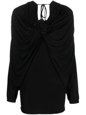 Giuseppe Di Morabito robe courte froncée à détail de nœud - Noir