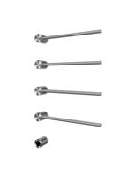 Hotbath &MORE set van 4 rails RARH50 ROUND 50 cm met separate schakelaar en inbouw element Geborsteld Nikkel (RARH50-4GN)