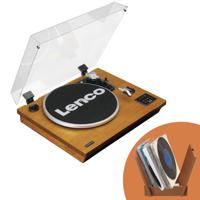 Platenspeler met Bluetooth®, USB, MP3, luidsprekers Lenco Hout - thumbnail