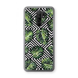 Geometrische jungle: Xiaomi Redmi 9 Transparant Hoesje
