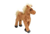 Pluche knuffel paard bruin 20 cm   -