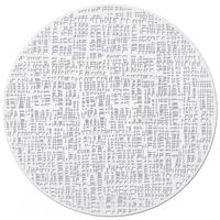 Zeller placemat Circle - 8x - glanzend wit - kunststof - rond - Dia 38 cm - onderlegger