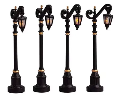 Lemax Colonial street lamp - 4.5v adapter - Set of 4