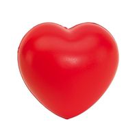 Stressballen rood hartjes vorm 8 x 7 cm   -