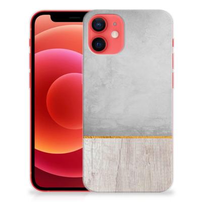 iPhone 12 Mini | Bumper Hoesje | Wood Concrete