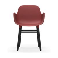 Normann Copenhagen Form Chair eetkamerstoel met armleuning zwart eiken Red - thumbnail