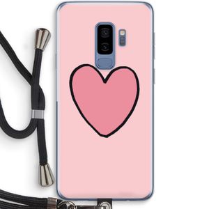 Hartje: Samsung Galaxy S9 Plus Transparant Hoesje met koord