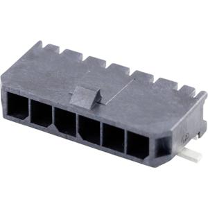 Molex 436500613 Male header, inbouw (standaard) Totaal aantal polen: 6 Rastermaat: 3 mm Inhoud: 1 stuk(s) Tape on Full reel