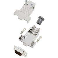 TRU COMPONENTS TCDTNT09MDMPK 7709080 D-sub male connectorset 180 ° Aantal polen: 9 Soldeerkelk 1 stuk(s)