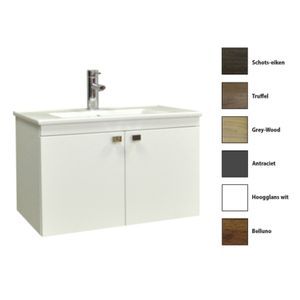 Badkamermeubelset Sanicare Q5 2 Deuren 80 cm (alle kleuren, spiegel optioneel)