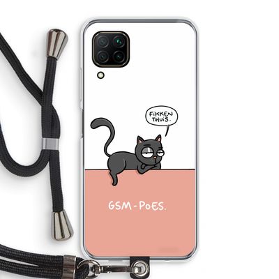GSM poes: Huawei P40 Lite Transparant Hoesje met koord