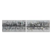 Schilderij DKD Home Decor 120 x 2,8 x 60 cm Abstract Loft (2 Stuks)