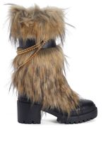 Giuseppe Zanotti bottes Amaia 70 mm à détail de chaîne - Tons neutres - thumbnail