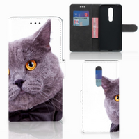 Nokia 3.1 Plus Telefoonhoesje met Pasjes Kat - thumbnail