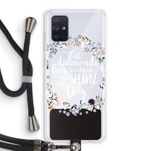 Diamonds: Samsung Galaxy A71 Transparant Hoesje met koord