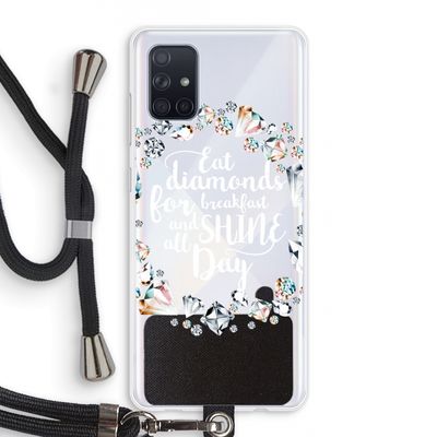 Diamonds: Samsung Galaxy A71 Transparant Hoesje met koord
