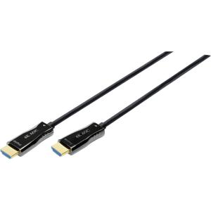 Digitus AK-330125-100-S HDMI-kabel HDMI / Glasvezel Aansluitkabel HDMI-A-stekker, HDMI-A-stekker 10.00 m Zwart 4K UHD