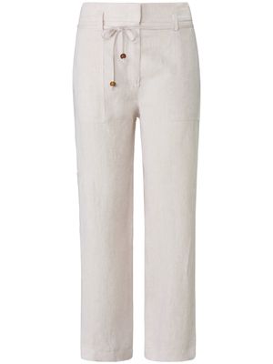 Enkellange broek model Xana 100% linnen Van Raffaello Rossi beige Enkellange broek model Xana 100% linnen Van Raffaello Rossi beige