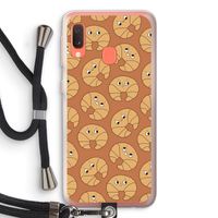 Croissant: Samsung Galaxy A20e Transparant Hoesje met koord Croissant: Samsung Galaxy A20e Transparant Hoesje met koord