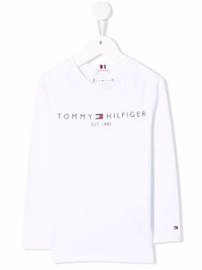 Tommy Hilfiger Junior t-shirt en coton à logo imprimé - Blanc