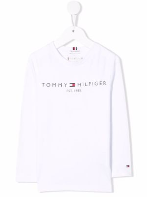 Tommy Hilfiger Junior t-shirt en coton à logo imprimé - Blanc