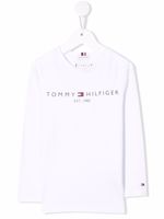 Tommy Hilfiger Junior t-shirt en coton à logo imprimé - Blanc