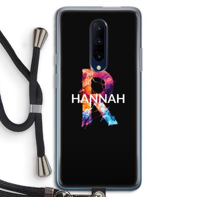 Abstract Spectrum: OnePlus 7 Pro Transparant Hoesje met koord