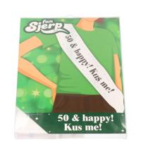 Sjerp 50 jaar - verjaardag - 50 & happy ! Kus me! - cadeau Abraham / Sarah