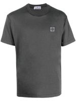 Stone Island t-shirt en coton à patch Compass - Gris Stone Island t-shirt en coton à patch Compass - Gris