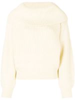 Issey Miyake Pre-Owned 80's cowl neck jumper - Blanc - thumbnail