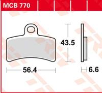 TRW Remblokken, en remschoenen voor de moto, MCB770 Allround organisch