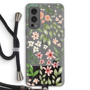 Botanical sweet flower heaven: OnePlus Nord 2 5G Transparant Hoesje met koord