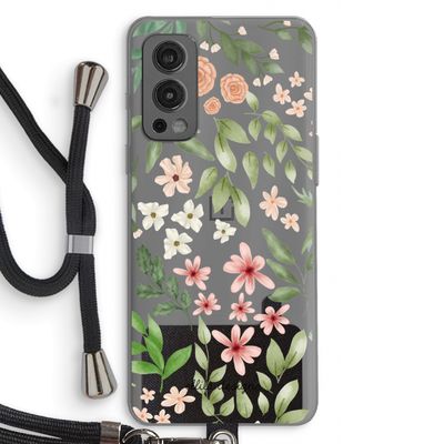 Botanical sweet flower heaven: OnePlus Nord 2 5G Transparant Hoesje met koord