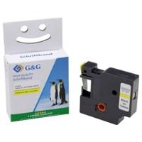 G&G D1 Labeltape Tapekleur: Geel Tekstkleur: Zwart 12 mm 7 m