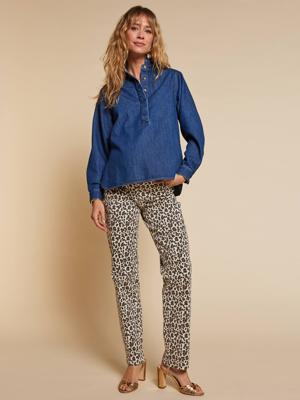 Rechte zwangerschapsjeans ecru