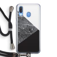 Combinatie marmer: Samsung Galaxy A40 Transparant Hoesje met koord