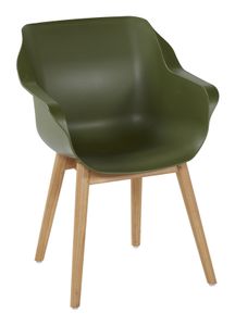 Hartman Tuinstoel 'Sophie Teak' met armleuning, kleur Groen