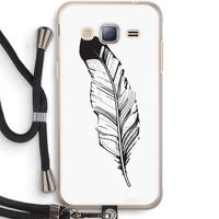 Pluim: Samsung Galaxy J3 (2016) Transparant Hoesje met koord