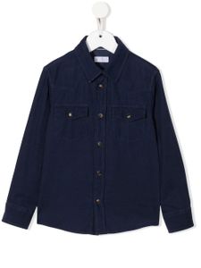 Brunello Cucinelli Kids chemise en jean à manches longues - Bleu