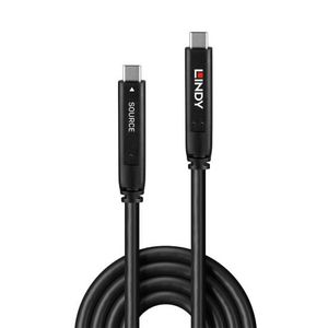 Lindy 43333 USB-kabel 10 m USB 3.2 Gen 1 (3.1 Gen 1) USB C Zwart