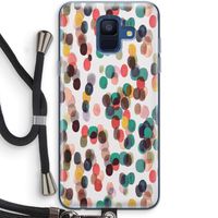Tropical Dots: Samsung Galaxy A6 (2018) Transparant Hoesje met koord