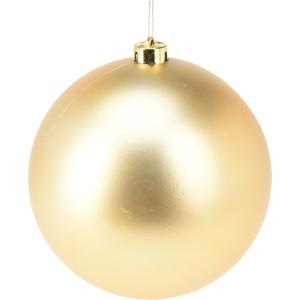 Grote decoratie kerstbal - goud - 18 cm - kunststof - mat - kerstversiering