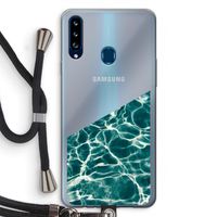 Weerkaatsing water: Samsung Galaxy A20s Transparant Hoesje met koord