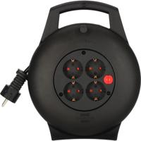 Kabelhaspel Brennenstuhl Vario 4 voudig 10 meter zwart | 2 stuks