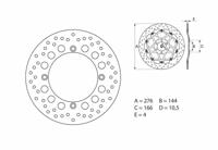 BREMBO Serie Oro remschijf, remschijven voor de moto, vast 68B407C7