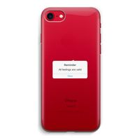 Reminder: iPhone SE 2020 Transparant Hoesje