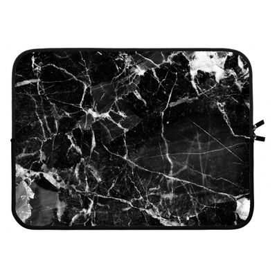 Zwart Marmer 2: Laptop sleeve 15 inch