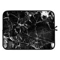 Zwart Marmer 2: Laptop sleeve 15 inch